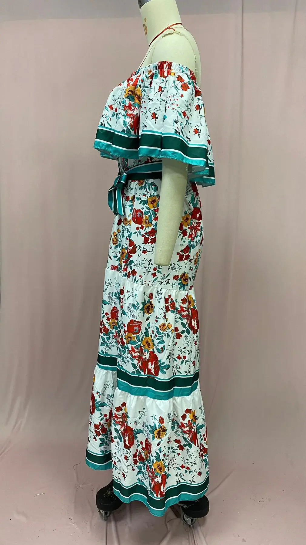 Boho Dress Women's One Shoulder Dress with Sexy and Fashionable Printed Long Style, Large Display, Summer New