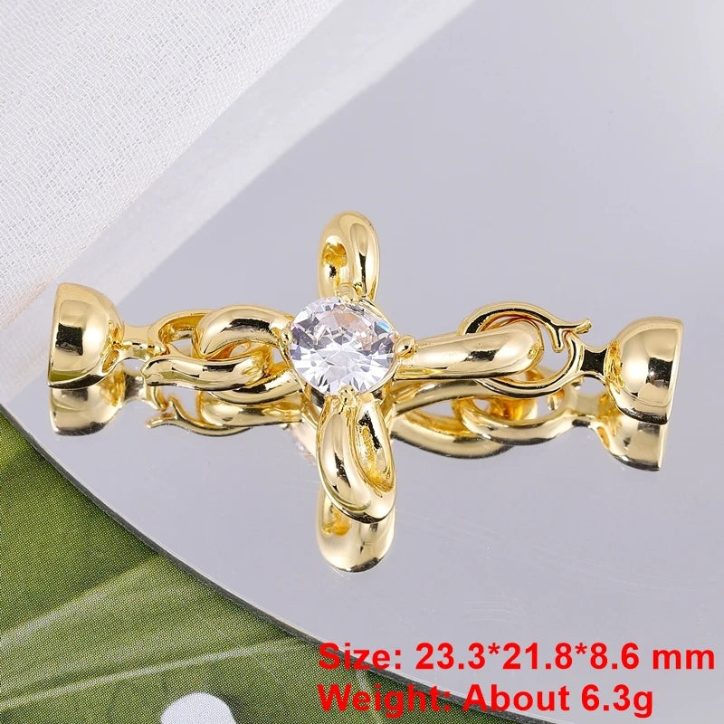 Juya DIY Needlwork Bead Jewelry Making Accessories Decoration Pearls Fittings Luxury Connector Clousure Fastener Clasps Supplies