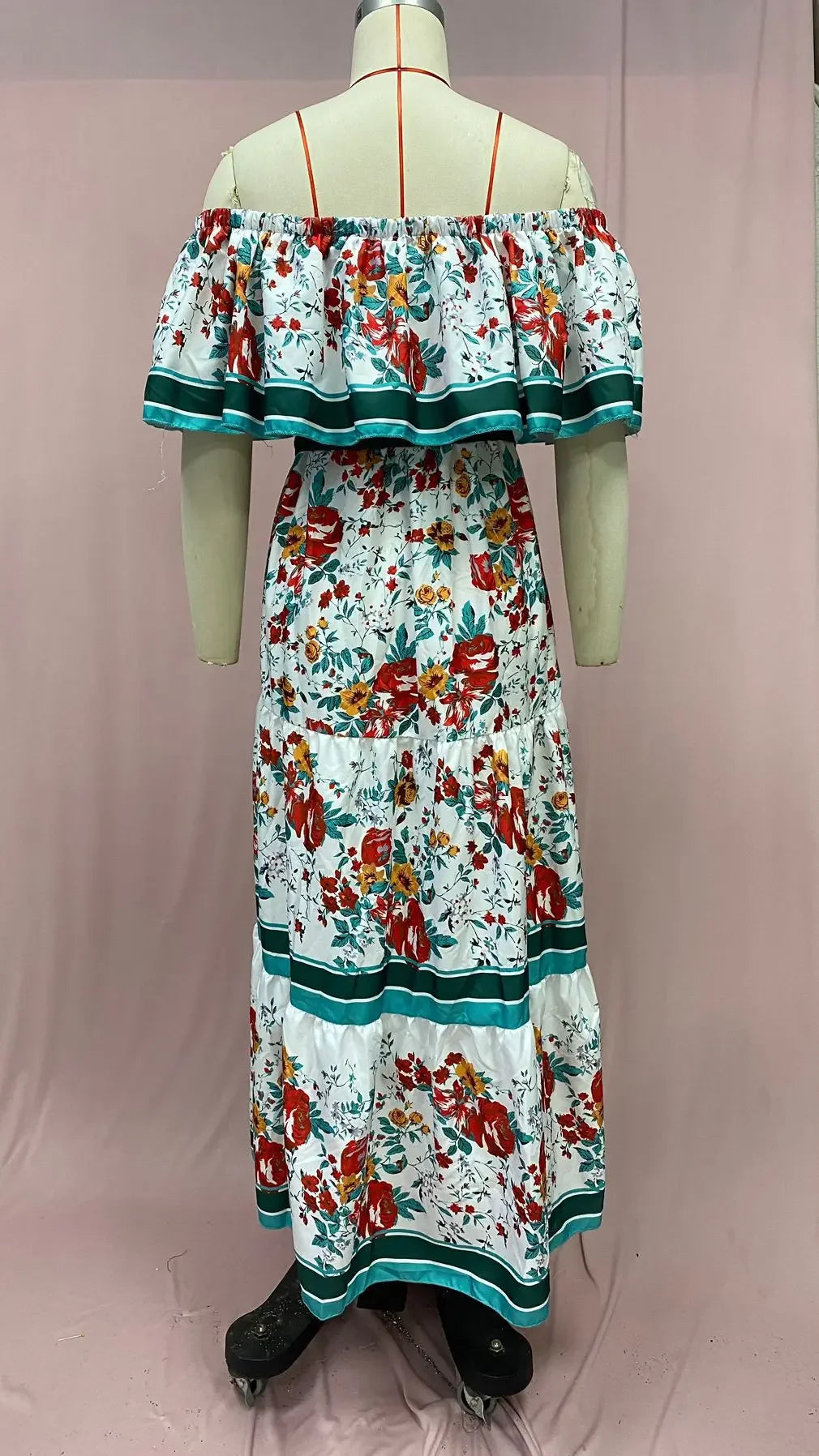 Boho Dress Women's One Shoulder Dress with Sexy and Fashionable Printed Long Style, Large Display, Summer New