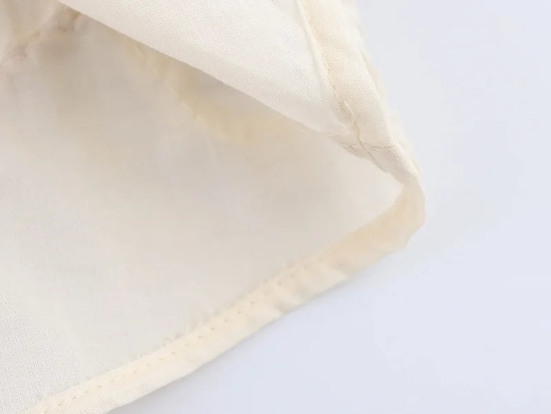 MUJER Flower Embroidered Blouses for Women Tassel Casual Shirts and Blouses Woman Ruched Beach Women's Blouse Summer Boho Tops