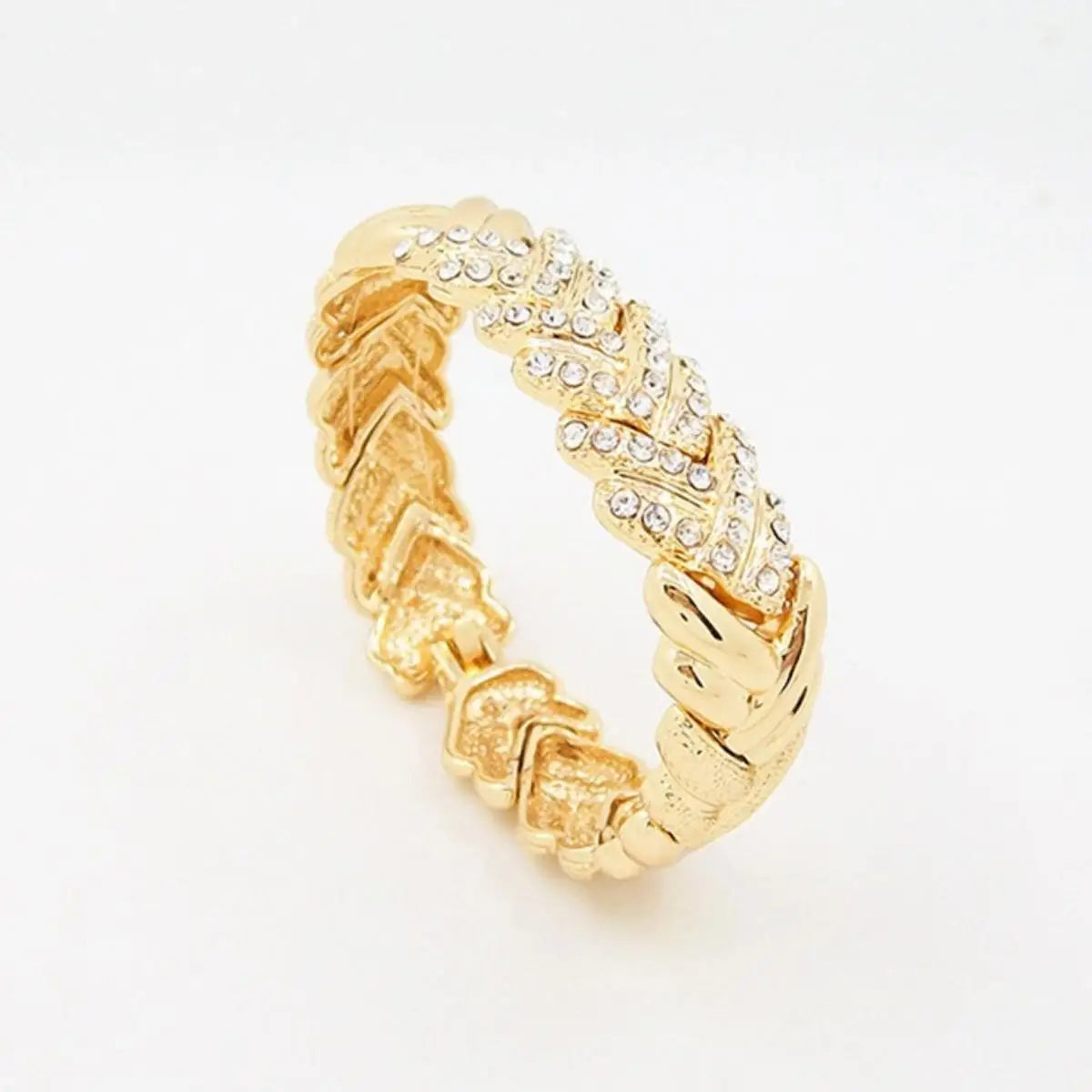 jewelry for Women Fashion Crystal Jewelry Set 18k Gold Plated Rhinestone Clear Crystal Necklace Earrings Accessories Gifts for Pr