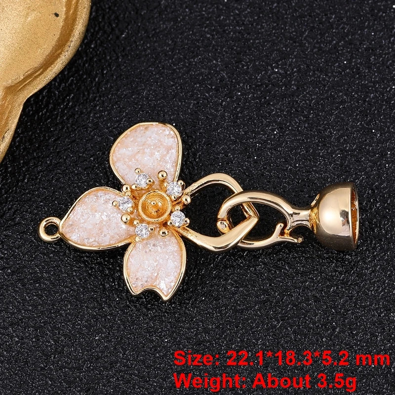 Juya DIY Needlwork Bead Jewelry Making Accessories Decoration Pearls Fittings Luxury Connector Clousure Fastener Clasps Supplies