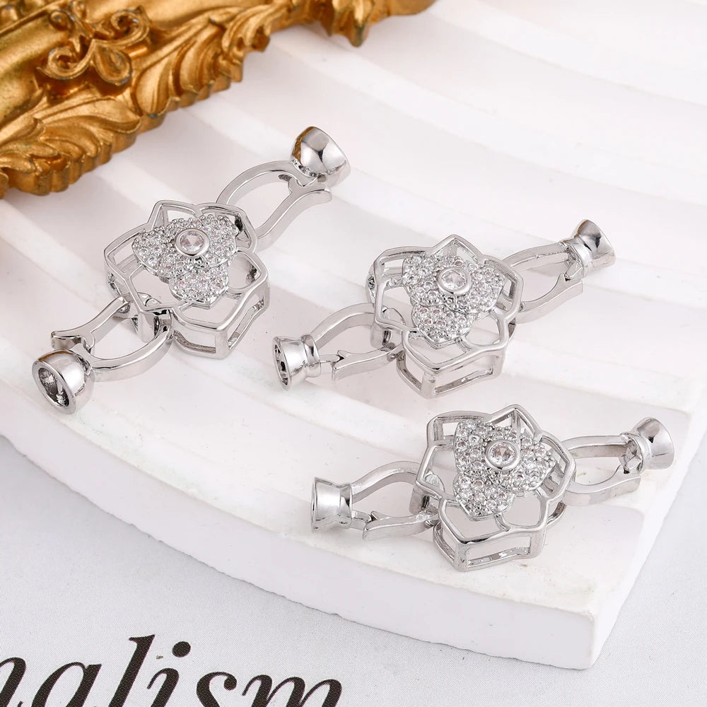 Juya DIY Needlwork Bead Jewelry Making Accessories Decoration Pearls Fittings Luxury Connector Clousure Fastener Clasps Supplies