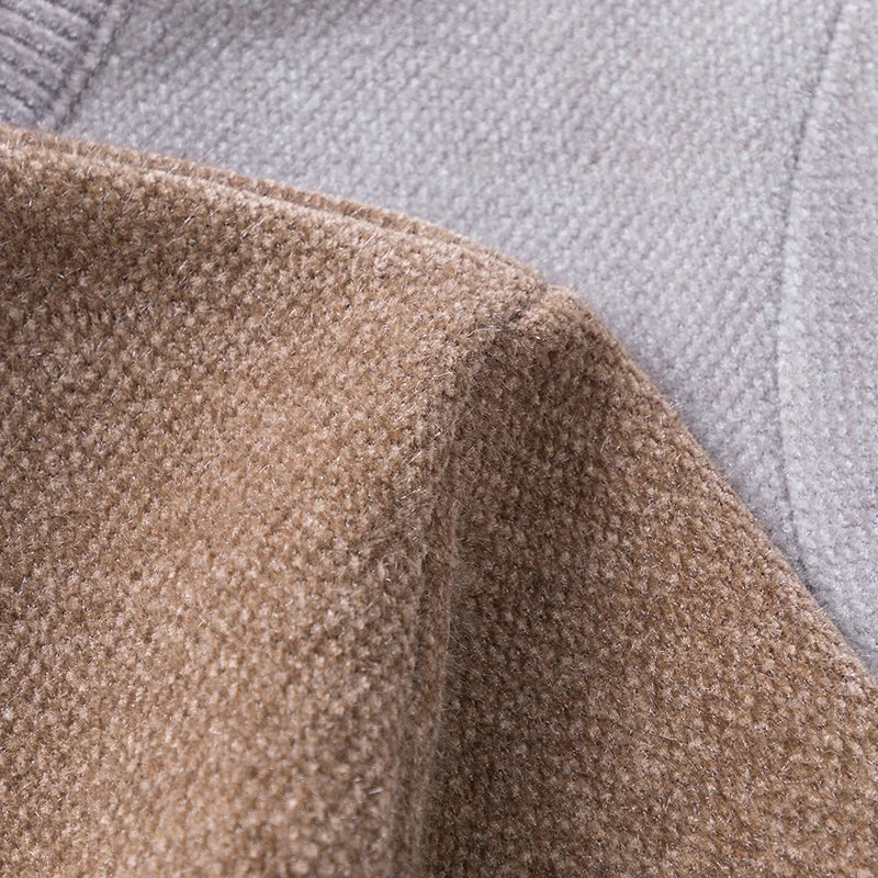 2025 Autumn and Winter Fashionable Men's Business Wear with A Lapel and Lined Sweater with An Inner Knitted Shirt