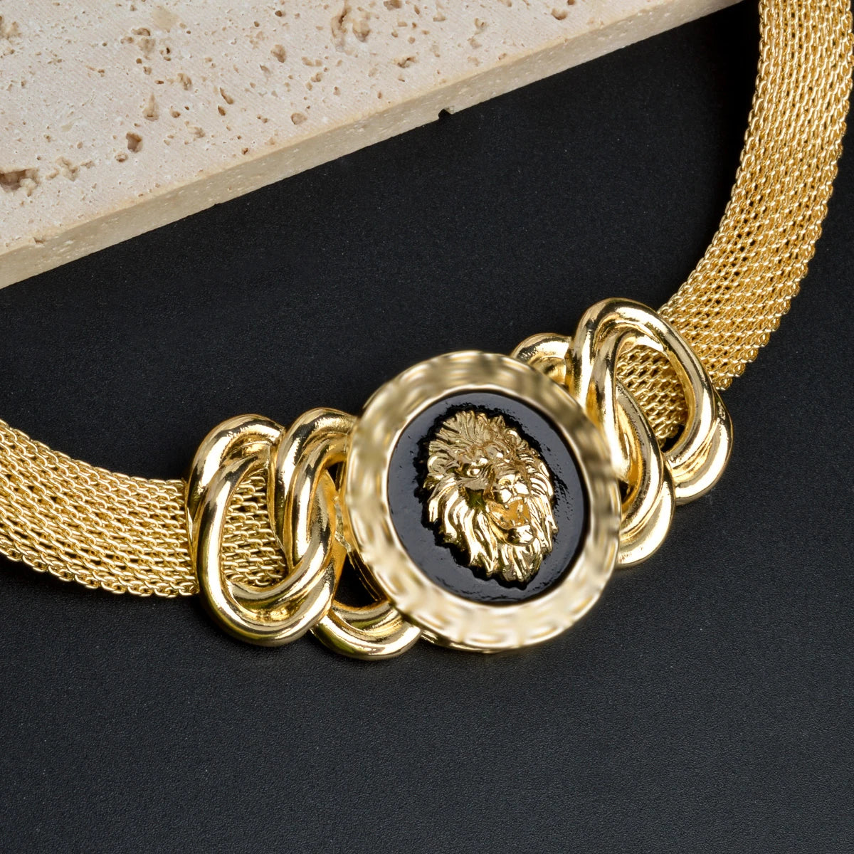 Luxury Dubai Jewelry Set for Women 18k Gold Plated Lion Necklace Bracelet Ring Earrings Bridal Wedding Jewellery Accessories