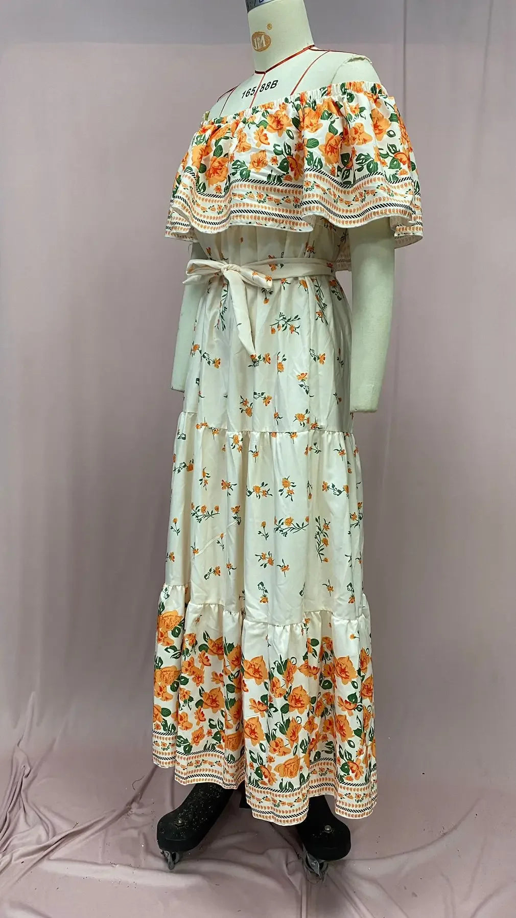 Boho Dress Women's One Shoulder Dress with Sexy and Fashionable Printed Long Style, Large Display, Summer New