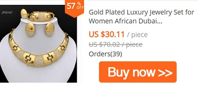 GZJPEI Shiny White Zircon Jewelry Set Italy Nigeria Wedding Jewellery 18K Gold Plated Big Necklace Bracelet Long Drop Earring