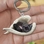 Dog Sleeping Angel Keychains