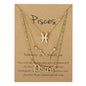 Zodiac Sign Necklace With Cardboard Card