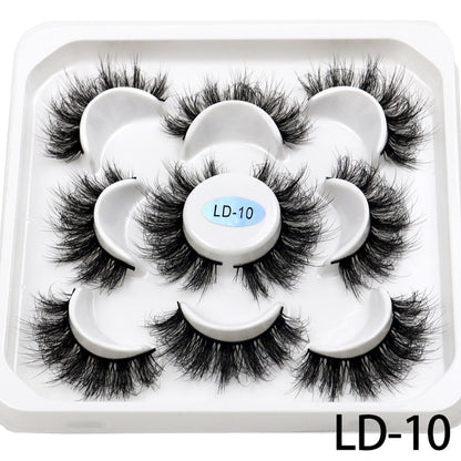 5 Pairs 25mm 3D Mink Lashes Bulk Russian Volume Fluffy Natural False Eyelashes Thick Dramatic Mink Eyelashes Wholesale maquiagem