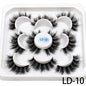 5 Pairs 25mm 3D Mink Lashes Bulk Russian Volume Fluffy Natural False Eyelashes Thick Dramatic Mink Eyelashes Wholesale maquiagem