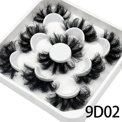 5 Pairs 25mm 3D Mink Lashes Bulk Russian Volume Fluffy Natural False Eyelashes Thick Dramatic Mink Eyelashes Wholesale maquiagem