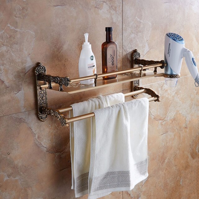 Aluminium Towel Cup Holder Serviettes Salle Bain Kitchen Bathroom Toalha Banheiro Toallero Adhesivo Towel Rack Wall Rack Shelf