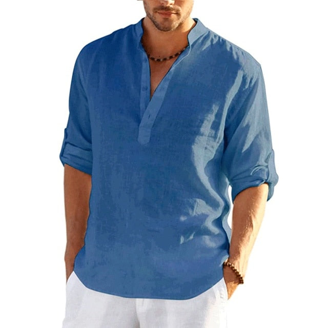 Men's Linen Long/Short Sleeve Shirt