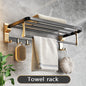 Black Gold Towel Rack Toilet Brush Holder Self Adhesive Bath Towel Rack Paper Holder Towel Bar Hanger Hooks Bathroom Accessories