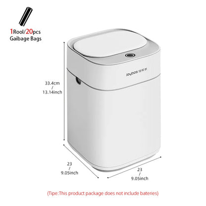 14l Smart Bathroom Trash Can Automatic Bagging Electronic Trash Can White Touchless Narrow Smart Sensor Garbage Bin Smart Home