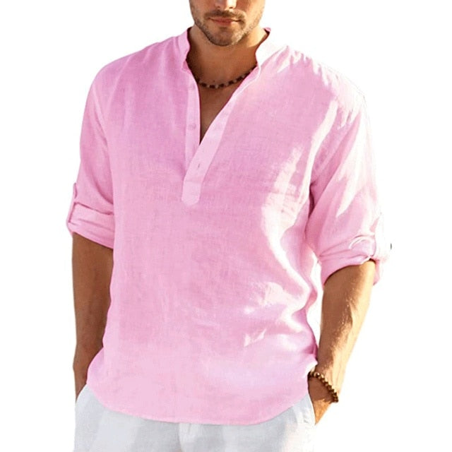 Men's Linen Long/Short Sleeve Shirt