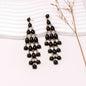 Alloy & Rhinestone Teardrop Earrings