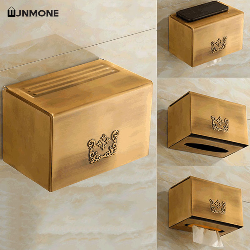 Tissue Box Holder Bathroom Wall Mounted Tissue Cartridge Paper Towel Dispenser Home Toilet Paper Holder Kitchen Napkin Holder A1