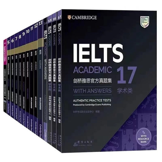 14 Books Cambridge English IELTS IELTS 17 Academic IELTS Zhenti 4-17 Speaking Listening Reading Writing Study Book