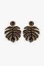 Beaded Banana Leaf Earrings