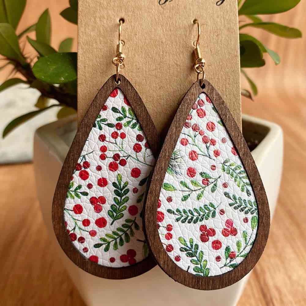 PU Teardrop Earrings