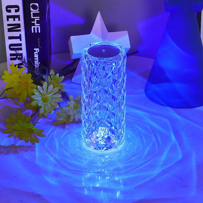 LED Rose Crystal Diamond Night Light