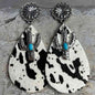 Turquoise Cactus Dangle Earrings