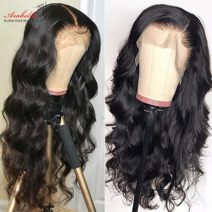 13x6 hd Lace Front Wig 100% Human Hair Wigs Arabella Remy PrePlucked Body Wave Wig 13x4 Transparent Closure Human Hair Lace Wigs