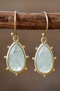 Natural Stone Teardrop Earrings