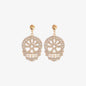 Skull Rhinestone Alloy Earrings
