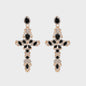 Rhinestone Alloy Cross Earrings