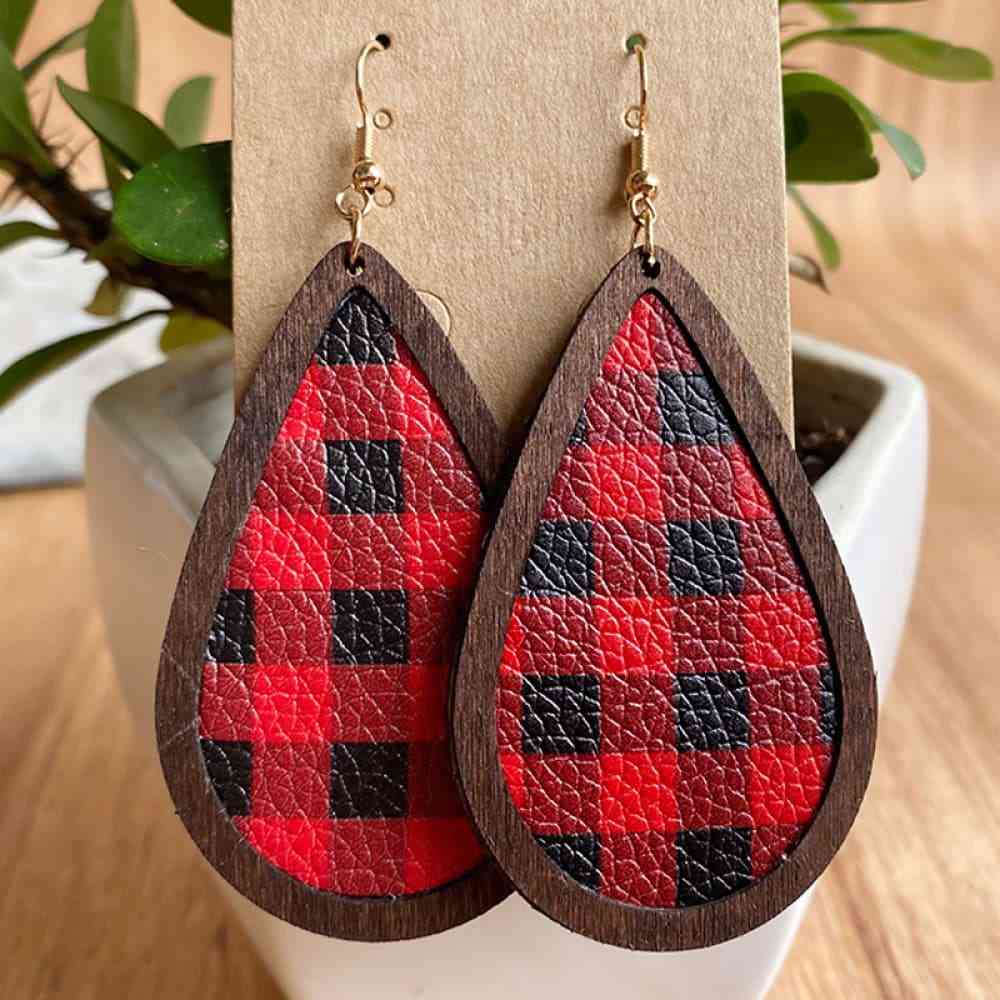 PU Teardrop Earrings