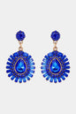 Teardrop Shape Glass Stone Dangle Earrings