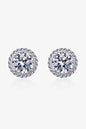 2 Carat Moissanite 925 Sterling Silver Stud Earrings