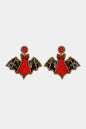 Bat Shape Beaded Dangle Earrings