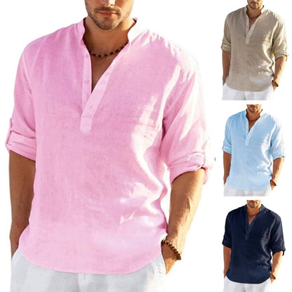 Men's Linen Long/Short Sleeve Shirt