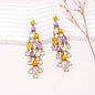 Alloy & Rhinestone Teardrop Earrings