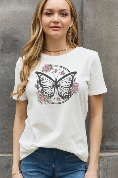 Simply Love Full Size Butterfly Graphic Cotton Tee