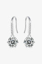 6-Prong Moissanite Drop Earrings