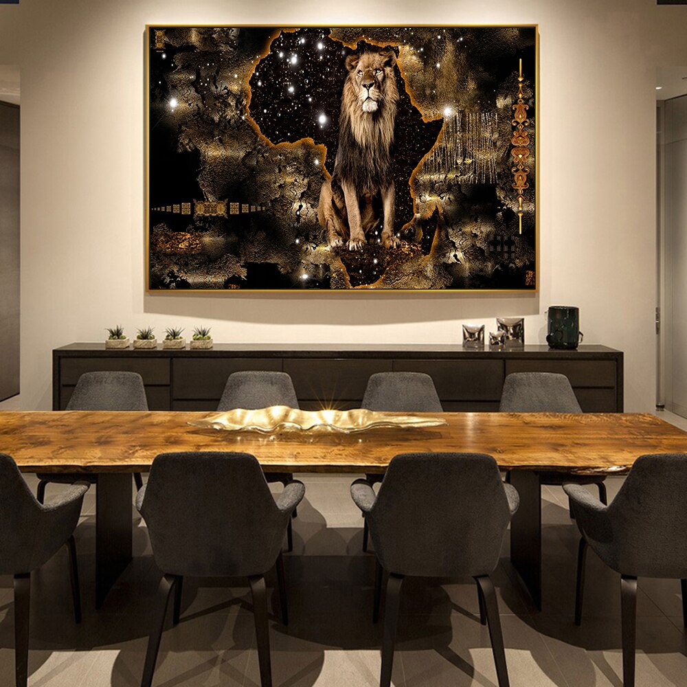 Abstract Lion Canvas Painting Print Street Graffiti Classic Animals Wall Art Posters Modern Pattern Wall Decoration Home Decor