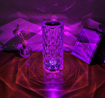 LED Rose Crystal Diamond Night Light