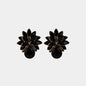 Flower Shape Glass Stone Stud Earrings