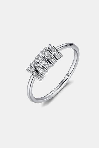 925 Sterling Silver Five Hoops Ring