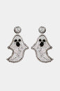 Ghost Shape Beaded Dangle Earrings