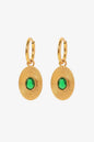 Stainless Steel Oval Dangle Earrings