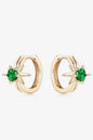 Lab-Grown Emerald Huggie Earrings