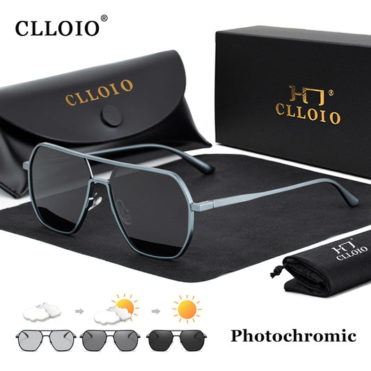 CLLOIO  Aluminum Photochromic Sunglasses