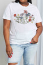 Simply Love Full Size Flower Graphic Cotton Tee