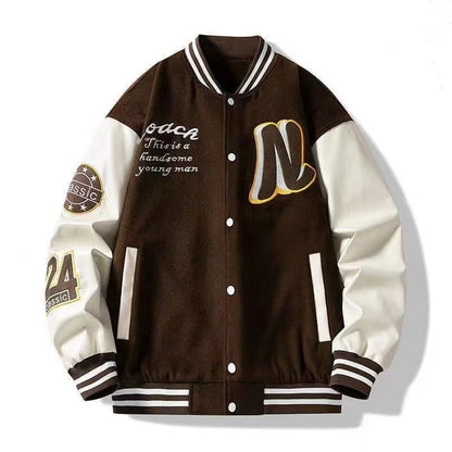 Embroidered Baseball Uniform Jacket